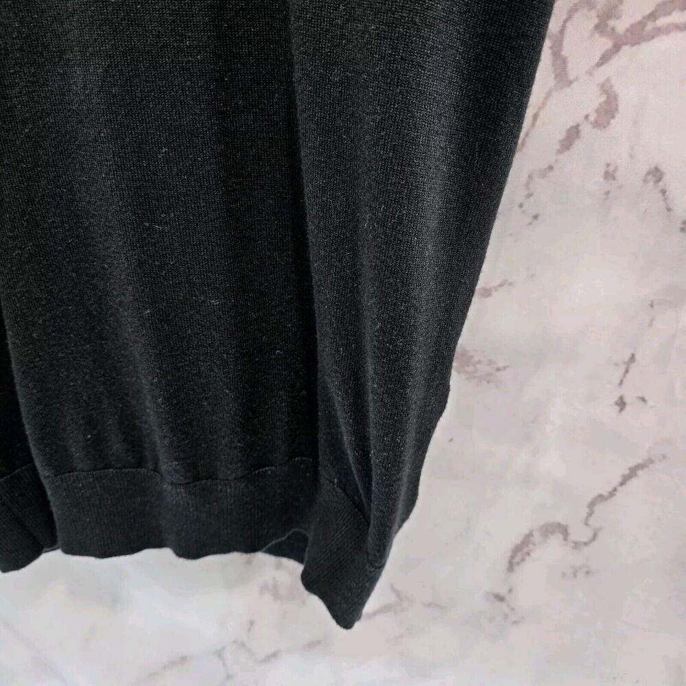 Modcloth Sweater Womens Small Black Short Sleeve Scoop Ribbed Lightweight - Picture 4 of 9